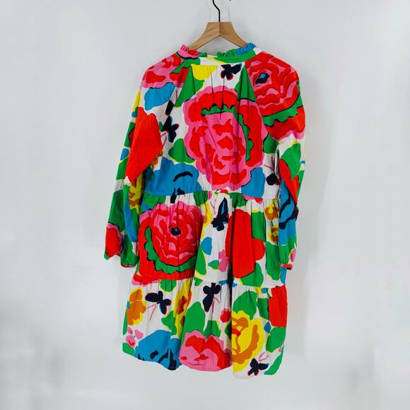 J.Crew Ratti Jardin Floral Tiered Popover Dress Size XL Party Dress with Pockets - Picture 2 of 8